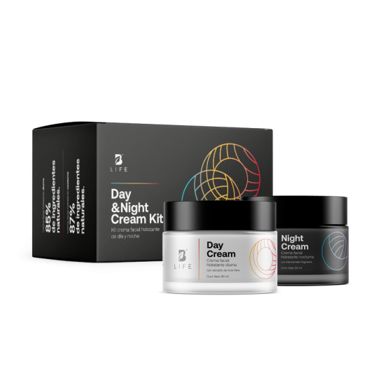 Day & Night Cream Kit | Kit de Cremas Faciales de Día y Noche con Ácido Hialurónico 90 ml c/u